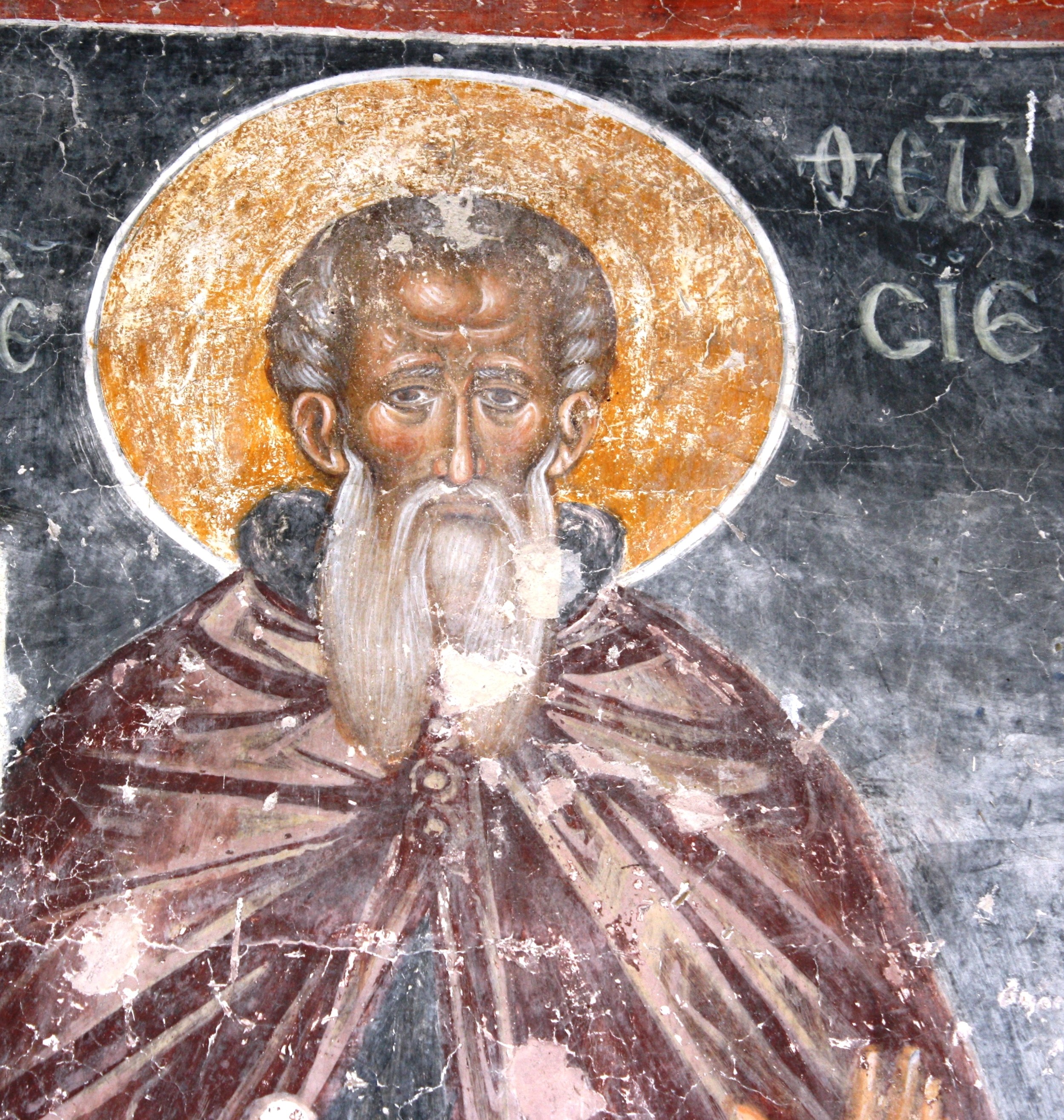 Kalenić monastery, Church of the Presentation of Virgin, Saint Theodosios Koinoviarhos, fresco (source: B. Cvetković)