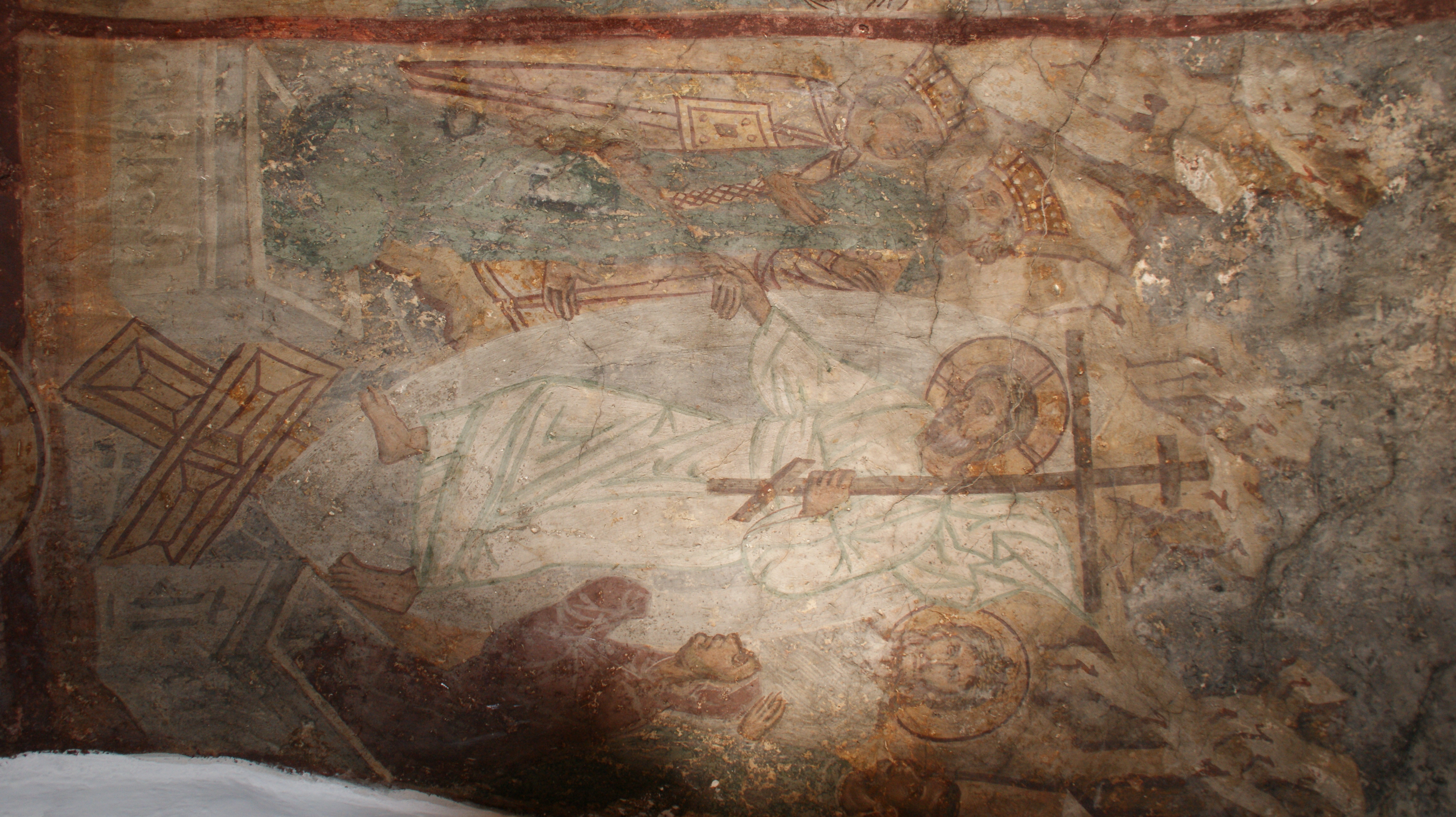 The depiction of the Descent into Limbo, south wall (naos), St. Prokopios, Symi (source: M. Asfentagakis).