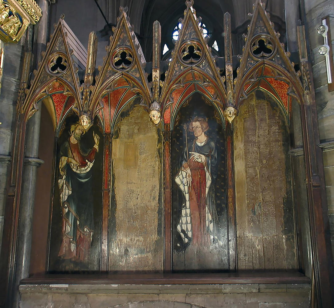 Saintly kings, sedilia, Westminster Abbey, London, 1307 (source: https://www.wmf.org/project/westminster-abbey-sedilia)