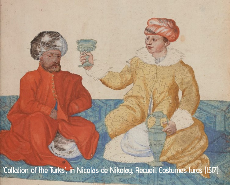 'Collation of the Turks', in Nicolas de Nikolay, Recueil. Costumes turcs (1517)