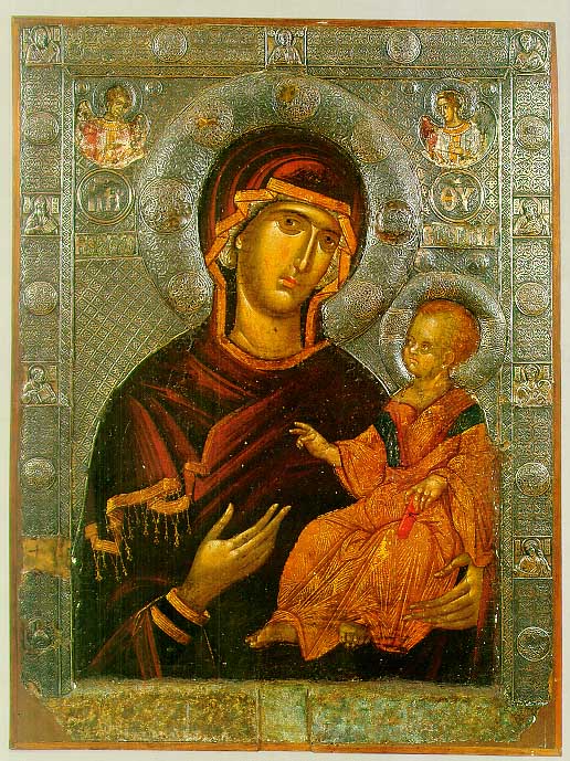 Icon of the Virgin Psychosostria (no. 10), 1300-20, Ohrid Gallery of Icons