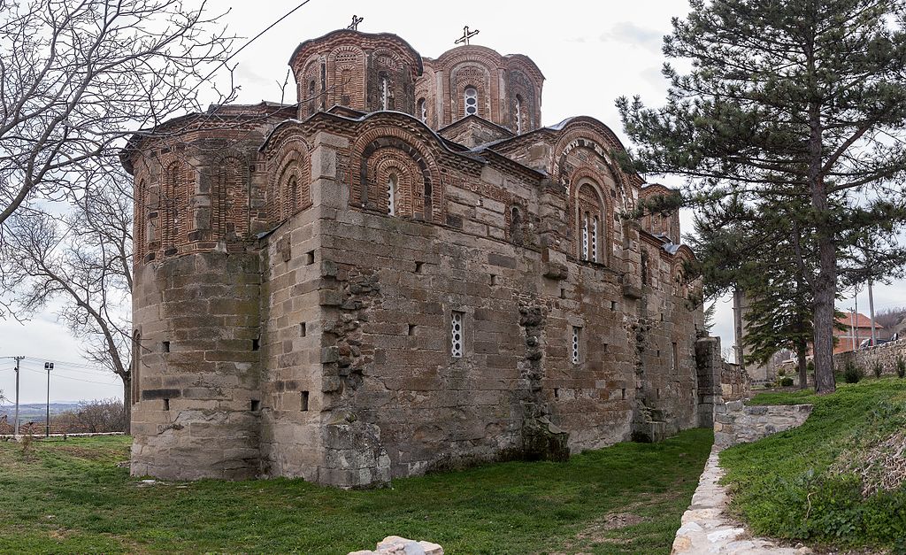 Church of St. George at Staro Nagoričino, 1312–13, exterior, view from the east (source: Wikimedia)